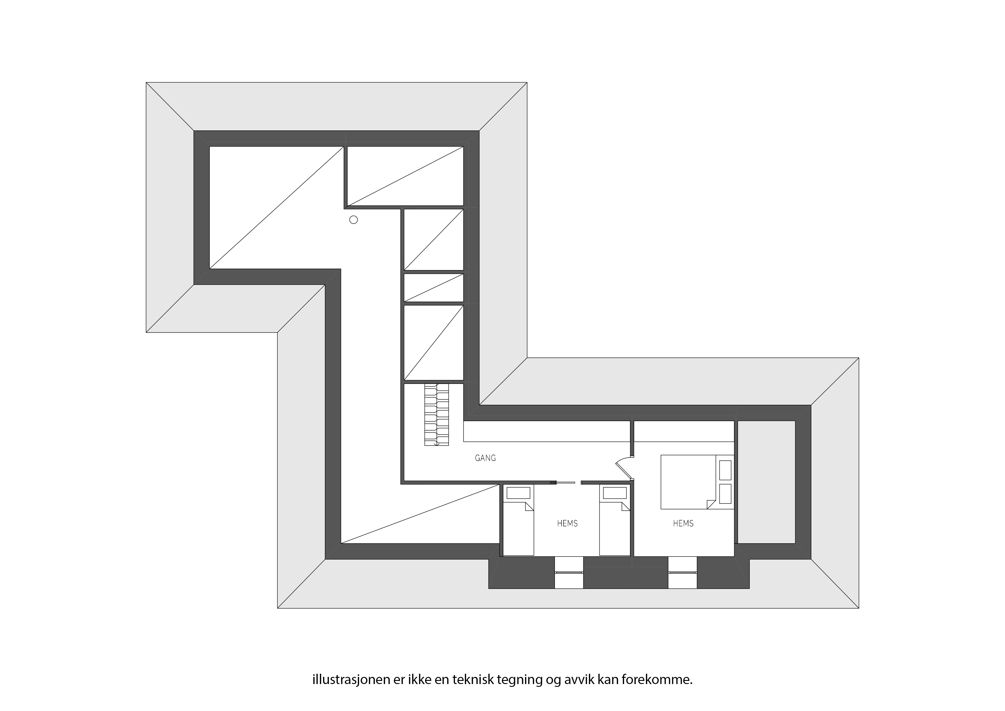 Sirdalveien -  2D black  white_Etg2_2D